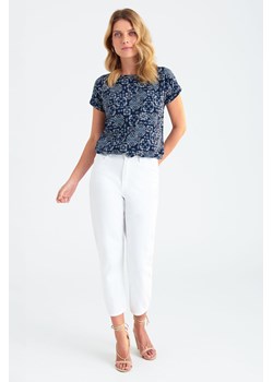 T-shirt damski z wiskozy we wzorki ze sklepu 5.10.15 w kategorii Bluzki damskie - zdjęcie 169687052