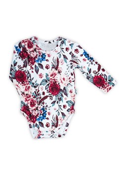Bawełniane body z długim rękawem z kwiecistym wzorkiem ze sklepu 5.10.15 w kategorii Body niemowlęce - zdjęcie 169687411