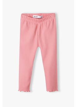 Różowe legginsy dla dziewczynki prążkowane ze sklepu 5.10.15 w kategorii Spodnie dziewczęce - zdjęcie 169687504