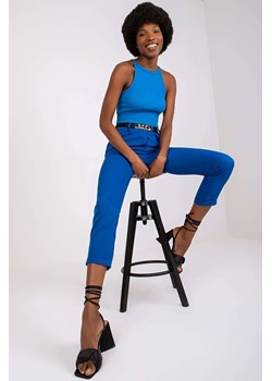 Spodnie damskie z gumką w pasie  - niebieskie ze sklepu 5.10.15 w kategorii Spodnie damskie - zdjęcie 169687543