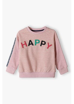 Różowa bluza z dzianiny dla niemowlaka- Happy ze sklepu 5.10.15 w kategorii Bluzy i swetry - zdjęcie 169687550