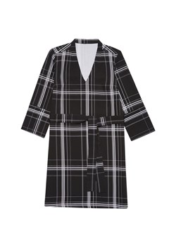 Czarna sukienka w geometryczne wzory - z paskiem ze sklepu 5.10.15 w kategorii Sukienki - zdjęcie 169687630