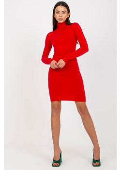 Czerwona sukienka damska dopasowana ze sklepu 5.10.15 w kategorii Sukienki - zdjęcie 169687742