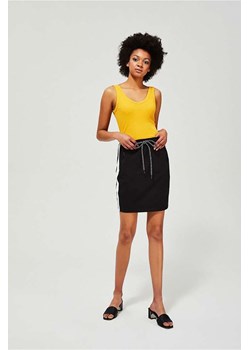 Bawełniana sportowa spódnica z lampasami - czarna ze sklepu 5.10.15 w kategorii Spódnice - zdjęcie 169687770