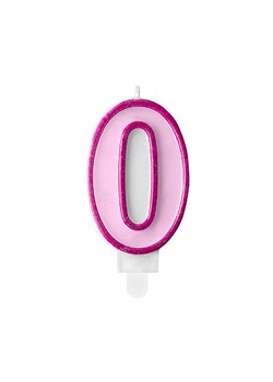 Świeczka urodzinowa Cyferka 0 - różowa ze sklepu 5.10.15 w kategorii Świece i dyfuzory - zdjęcie 169687980
