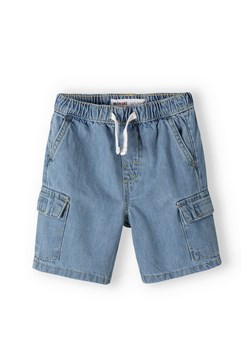 Jasnoniebieskie szorty jeansowe dla chłopca ze sklepu 5.10.15 w kategorii Spodenki chłopięce - zdjęcie 169688024