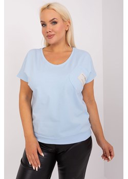 Jasnozielona damska bluzka plus size z aplikacją ze sklepu 5.10.15 w kategorii Bluzki damskie - zdjęcie 169688040