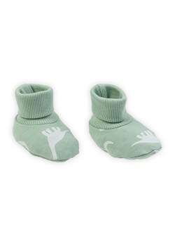 Niemowlęce butki dresowe z bawełny- białe dinozaury ze sklepu 5.10.15 w kategorii Buciki niemowlęce - zdjęcie 169688251