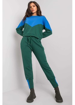 Niebiesko-zielony komplet dresowy z bluzą i spodniami Abinelli RUE PARIS ze sklepu 5.10.15 w kategorii Dresy damskie - zdjęcie 169688254