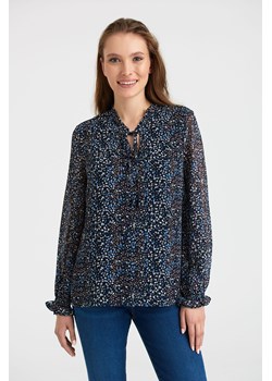Bluzka damska z długim rękawem wiązana na dekolcie ze sklepu 5.10.15 w kategorii Bluzki damskie - zdjęcie 169688272