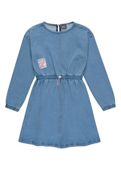 Sukienka jeansowa z długim rękawem dla dziewczynki ze sklepu 5.10.15 w kategorii Sukienki dziewczęce - zdjęcie 169688341