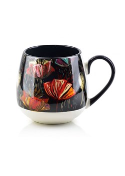 JERANA BLACK Kubek porcelanowy w kwiaty 400ml ze sklepu 5.10.15 w kategorii Kubki - zdjęcie 169688474