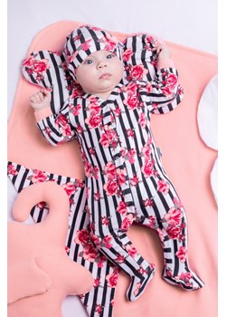 Bawełniany pajac niemowlęcy w kwiaty ze sklepu 5.10.15 w kategorii Pajacyki - zdjęcie 169688580
