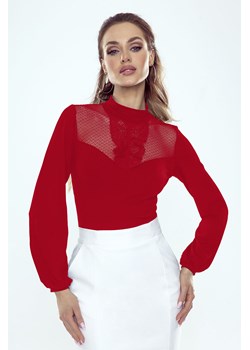 Francesca czerwona bluzka damska z długim rękawem ze sklepu 5.10.15 w kategorii Bluzki damskie - zdjęcie 169688591