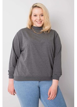 Ciemnoszara melanżowa bluza plus size bez kaptura Harmony ze sklepu 5.10.15 w kategorii Bluzy damskie - zdjęcie 169688873
