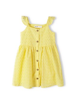 Żółta sukienka niemowlęca haftowana na ramiączkach ze sklepu 5.10.15 w kategorii Sukienki niemowlęce - zdjęcie 169689014