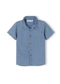 Jeansowa koszula rozpinana z krótkim rękawem ze sklepu 5.10.15 w kategorii Odzież dla niemowląt - zdjęcie 169689433