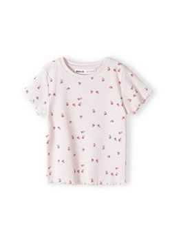 Prążkowana bluzka dla niemowlaka- jasnoróżowa ze sklepu 5.10.15 w kategorii Koszulki niemowlęce - zdjęcie 169689483