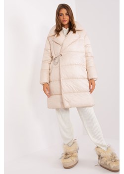 Puchowa kurtka zimowa z pikowaniem jasny beżowy ze sklepu 5.10.15 w kategorii Kurtki damskie - zdjęcie 169689534