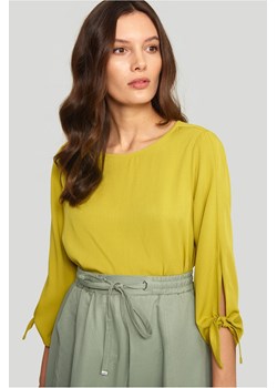 Bluzka damska z lyocell'u, z wiązaniem przy rękawach ze sklepu 5.10.15 w kategorii Bluzki damskie - zdjęcie 169689560