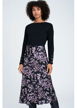 Spódnica damska czarna w kwiaty - midi ze sklepu 5.10.15 w kategorii Spódnice - zdjęcie 169689612