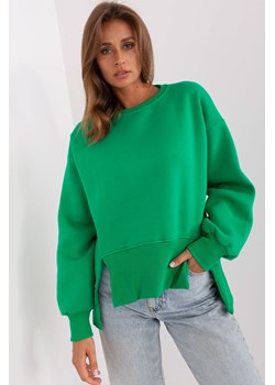 Zielona asymetryczna bluza damska basic ze sklepu 5.10.15 w kategorii Bluzy damskie - zdjęcie 169689613