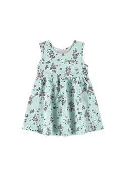 Błękitna sukienka niemowlęca w króliczki ze sklepu 5.10.15 w kategorii Sukienki niemowlęce - zdjęcie 169689634