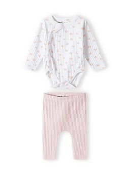 Komplet niemowlęcy- białe body w tęcze + różowe legginsy ze sklepu 5.10.15 w kategorii Komplety niemowlęce - zdjęcie 169689713