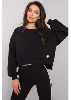 Czarna bluza bawełniana Yessie RUE PARIS ze sklepu 5.10.15 w kategorii Bluzy damskie - zdjęcie 169689723