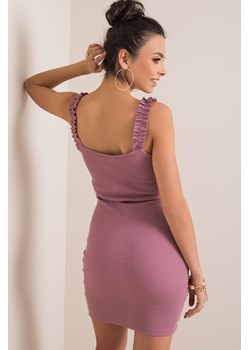 Sukienka na ozdobnych ramiączkach- fioletowa ze sklepu 5.10.15 w kategorii Sukienki - zdjęcie 169689774