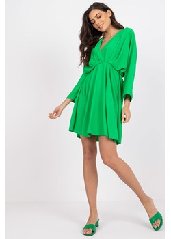Jasnozielona zwiewna sukienka z długim rękawem Zayna ze sklepu 5.10.15 w kategorii Sukienki - zdjęcie 169689933
