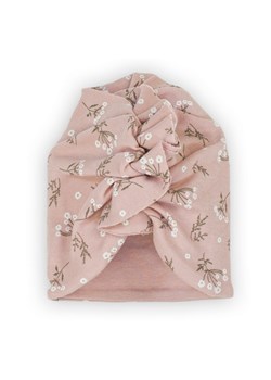 Różowy turban dla dziewczynki w delikatne kwiaty ze sklepu 5.10.15 w kategorii Czapki dziecięce - zdjęcie 169689953