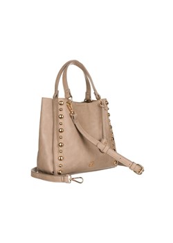Shopper damski ze złotymi nitami — LuluCastagnette REAGAN BEIGE ze sklepu 5.10.15 w kategorii Torby Shopper bag - zdjęcie 169690082