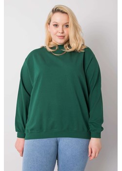 Ciemnozielona bluza plus size bez kaptura Harmony ze sklepu 5.10.15 w kategorii Bluzy damskie - zdjęcie 169690134