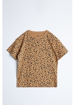 T-shirt z wysokiej jakosci bawełny - brązowy w czarne kropki - unisex - Limited Edition ze sklepu 5.10.15 w kategorii T-shirty chłopięce - zdjęcie 169690171