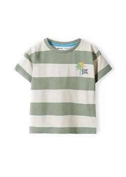 Bawełniany t-shirt dla niemowlaka w paski ze sklepu 5.10.15 w kategorii Koszulki niemowlęce - zdjęcie 169690193