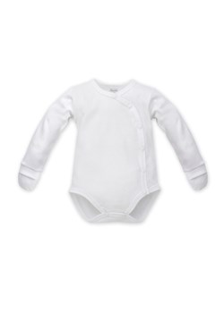 Body kopertowe niemowlęce z długim rękawem i niedrapkami białe ze sklepu 5.10.15 w kategorii Body niemowlęce - zdjęcie 169690332