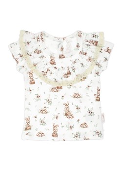 Bluzka bawełniana dziewczęca z krótkim rękawem Bunia ze sklepu 5.10.15 w kategorii Koszulki niemowlęce - zdjęcie 169690531
