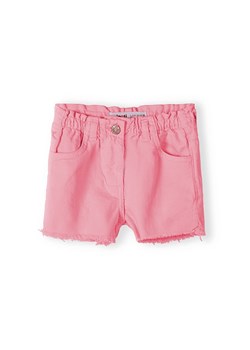 Różowe krótkie spodenki tkaninowe dla dziewczynki ze sklepu 5.10.15 w kategorii Spodenki dziewczęce - zdjęcie 169690600