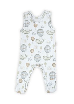 Bawełniany śpioch niemowlęcy szary - wieloryby i balony ze sklepu 5.10.15 w kategorii Śpiochy - zdjęcie 169690700