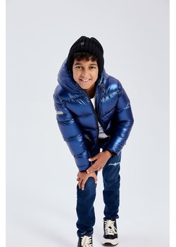 Zimowa pikowana niebieska kurtka - unisex - Limited Edition ze sklepu 5.10.15 w kategorii Kurtki dziewczęce - zdjęcie 169690744
