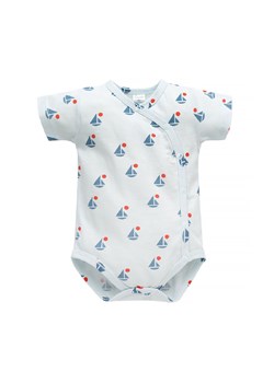 Body dla niemowlaka rozpinanae krótki rękaw Sailor niebieski ze sklepu 5.10.15 w kategorii Body niemowlęce - zdjęcie 169691102