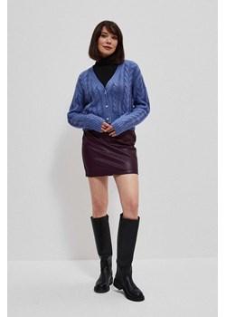 Damski sweter niebieski rozpinany w warkoczowy splot ze sklepu 5.10.15 w kategorii Swetry damskie - zdjęcie 169691400