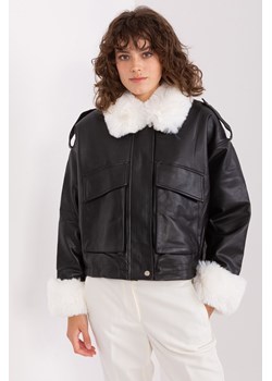 Czarno-biała kurtka zimowa z ozdobnym futerkiem ze sklepu 5.10.15 w kategorii Kurtki damskie - zdjęcie 169691423