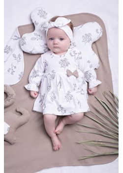 Bawełniane sukienko-body z długim rękawem ze sklepu 5.10.15 w kategorii Sukienki niemowlęce - zdjęcie 169691641
