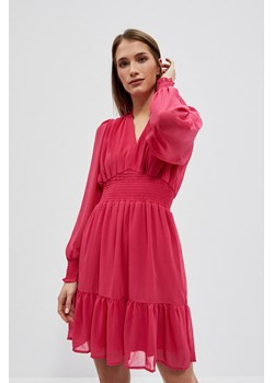 Sukienka z długim rękawem różowa ze sklepu 5.10.15 w kategorii Sukienki - zdjęcie 169691674