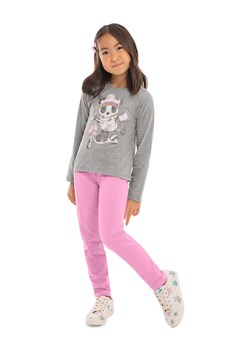 Szara bluzka bawełniana dla dziewczynki z pandą ze sklepu 5.10.15 w kategorii Bluzki dziewczęce - zdjęcie 169691840