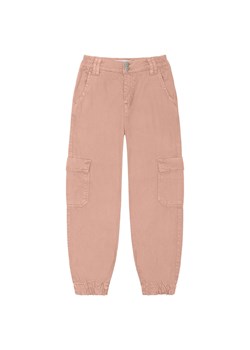 Brzoskwiniowe spodnie typu bojówki dla dziewczynki ze sklepu 5.10.15 w kategorii Spodnie dziewczęce - zdjęcie 169691851