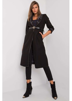 Czarny płaszcz bez zapięcia ze sklepu 5.10.15 w kategorii Płaszcze damskie - zdjęcie 169692072