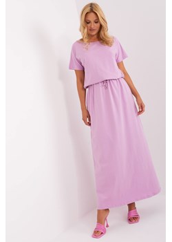 Jasnofioletowa lentnia sukienka basic z kieszeniami ze sklepu 5.10.15 w kategorii Sukienki - zdjęcie 169692240